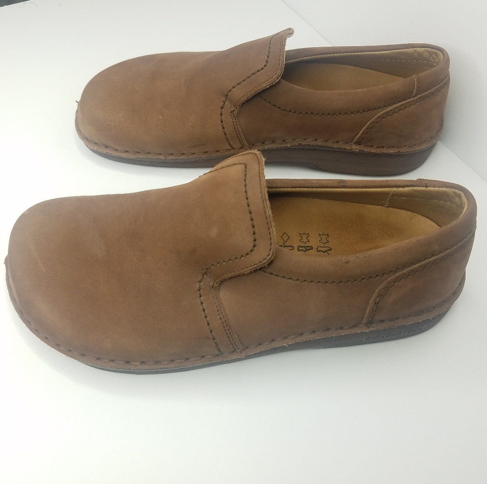 BIRKENSTOCK Womens Brown Suede Leather Loafers